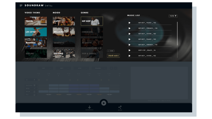 AI Music Generator SOUNDRAW